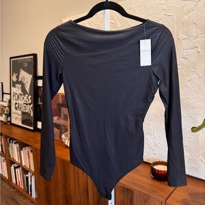 Abercrombie, Black Long Sleeve Bodysuit, Cutout Back